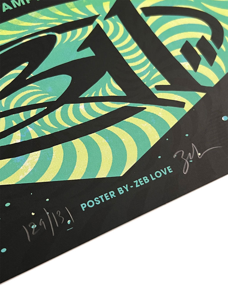 311 Salt Lake City, UT 2021 Usana Amp Concert Poster by Zeb Love Signed #129/131