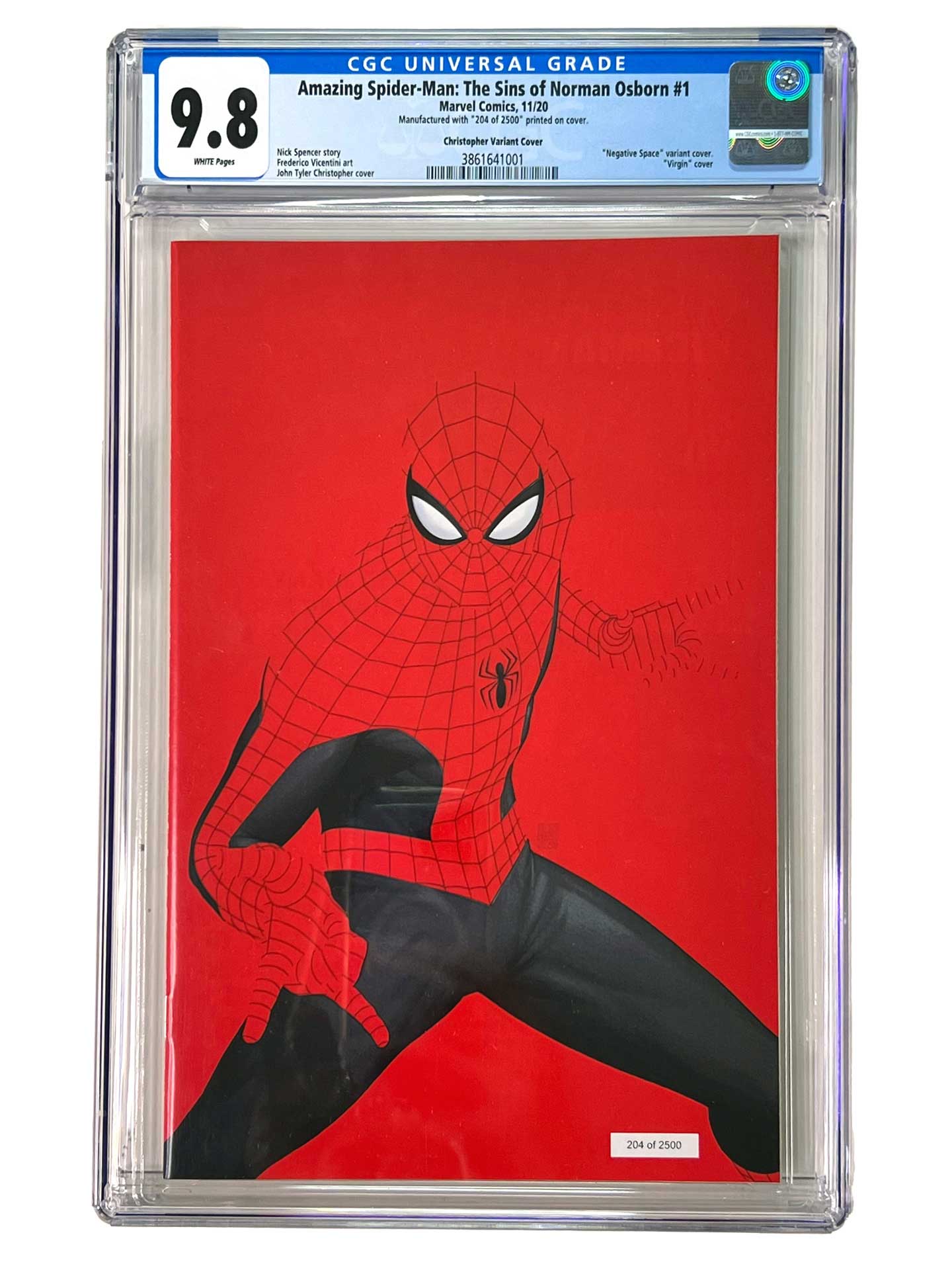 Amazing Spider-Man: The Sins of Norman Osborn #1 CGC 9.8 Negative Space Variant #204/2500