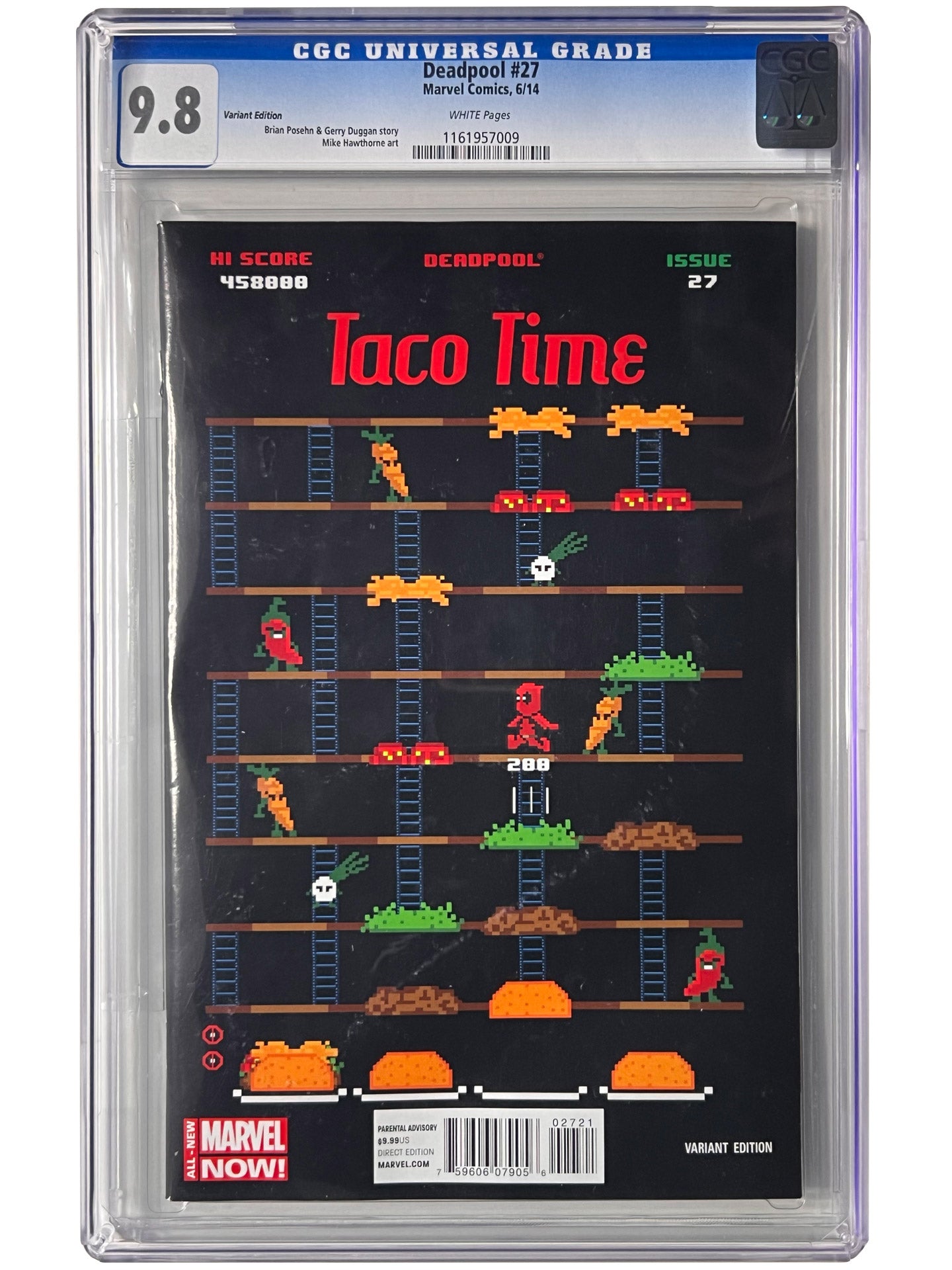 Deadpool #27 CGC 9.8 1:100 Original TACO TIME Matthew Waite Variant HTF Homage
