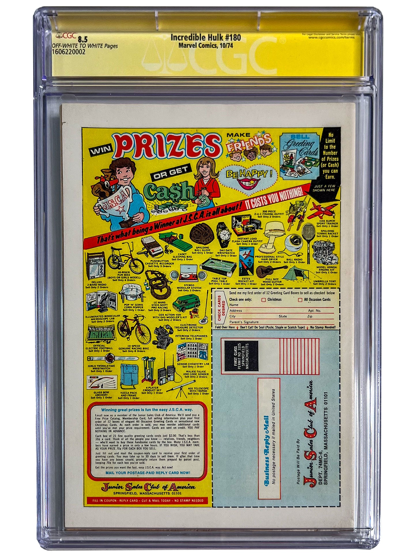 Incredible Hulk #180 CGC SS 8.5