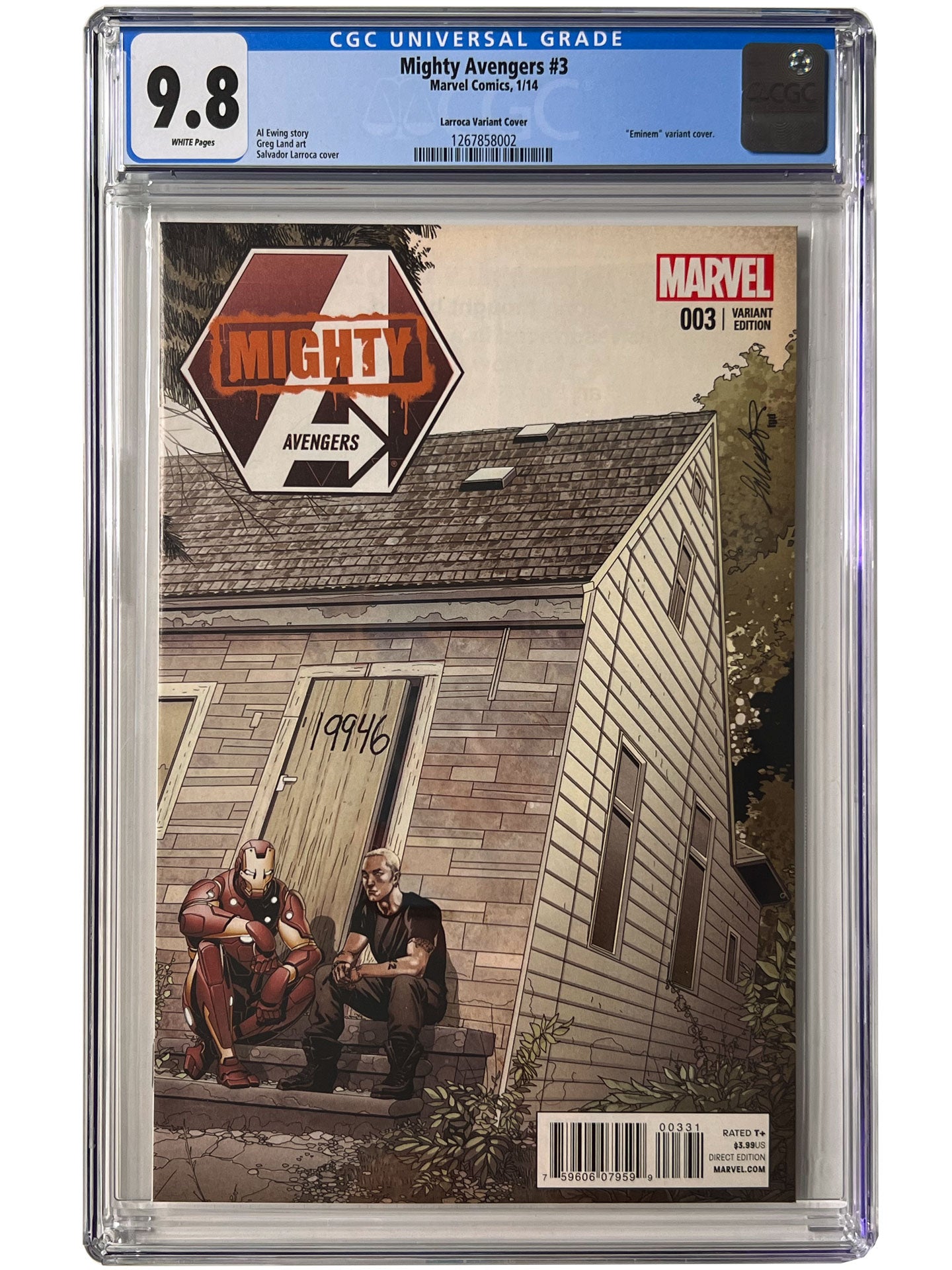 Mighty Avengers #3 Eminem Variant CGC 9.8 HTF Book!