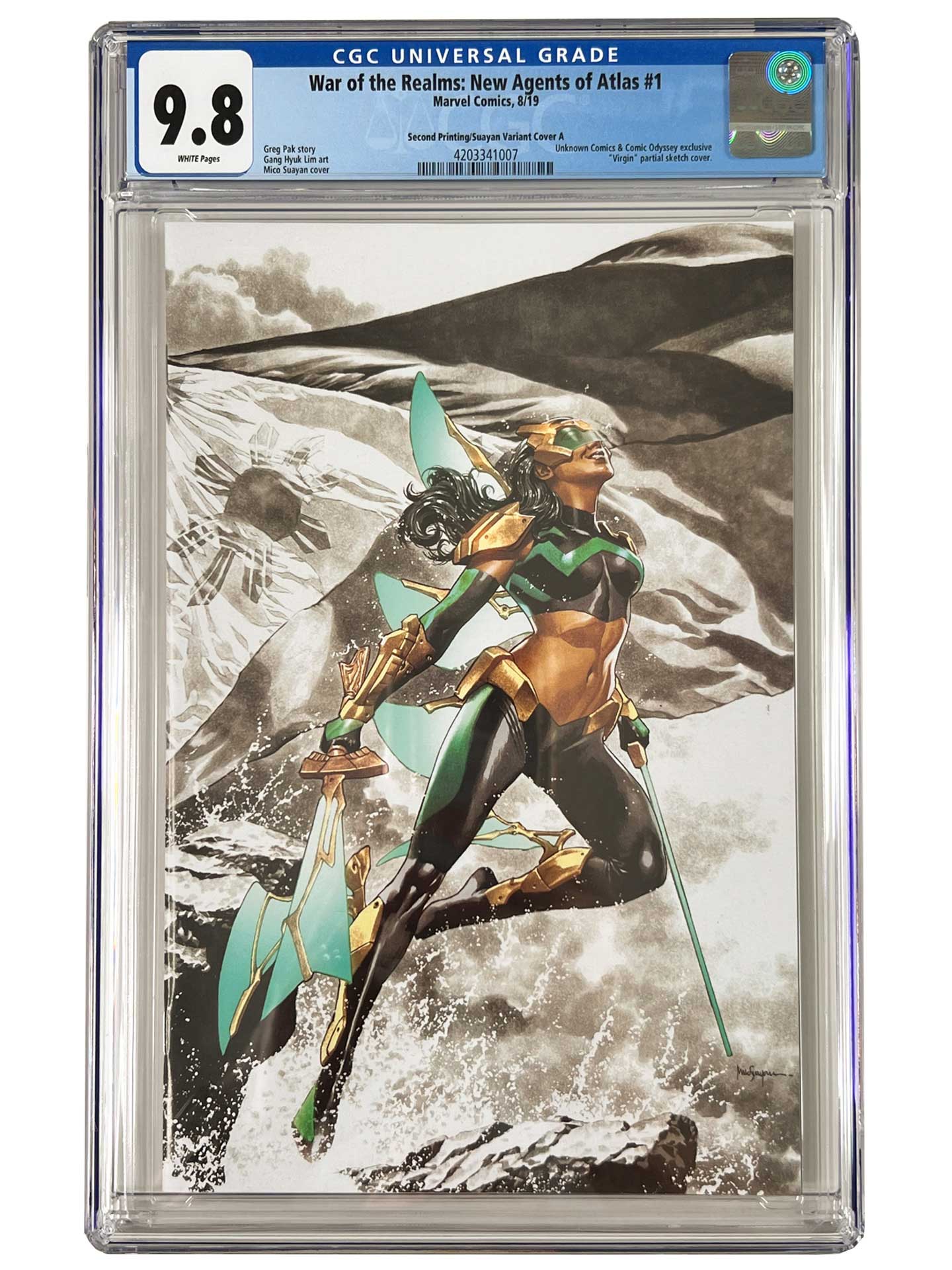 War of the Realms: New Agents of Atlas #1 2nd Print Virgin CGC 9.8 1st Wave