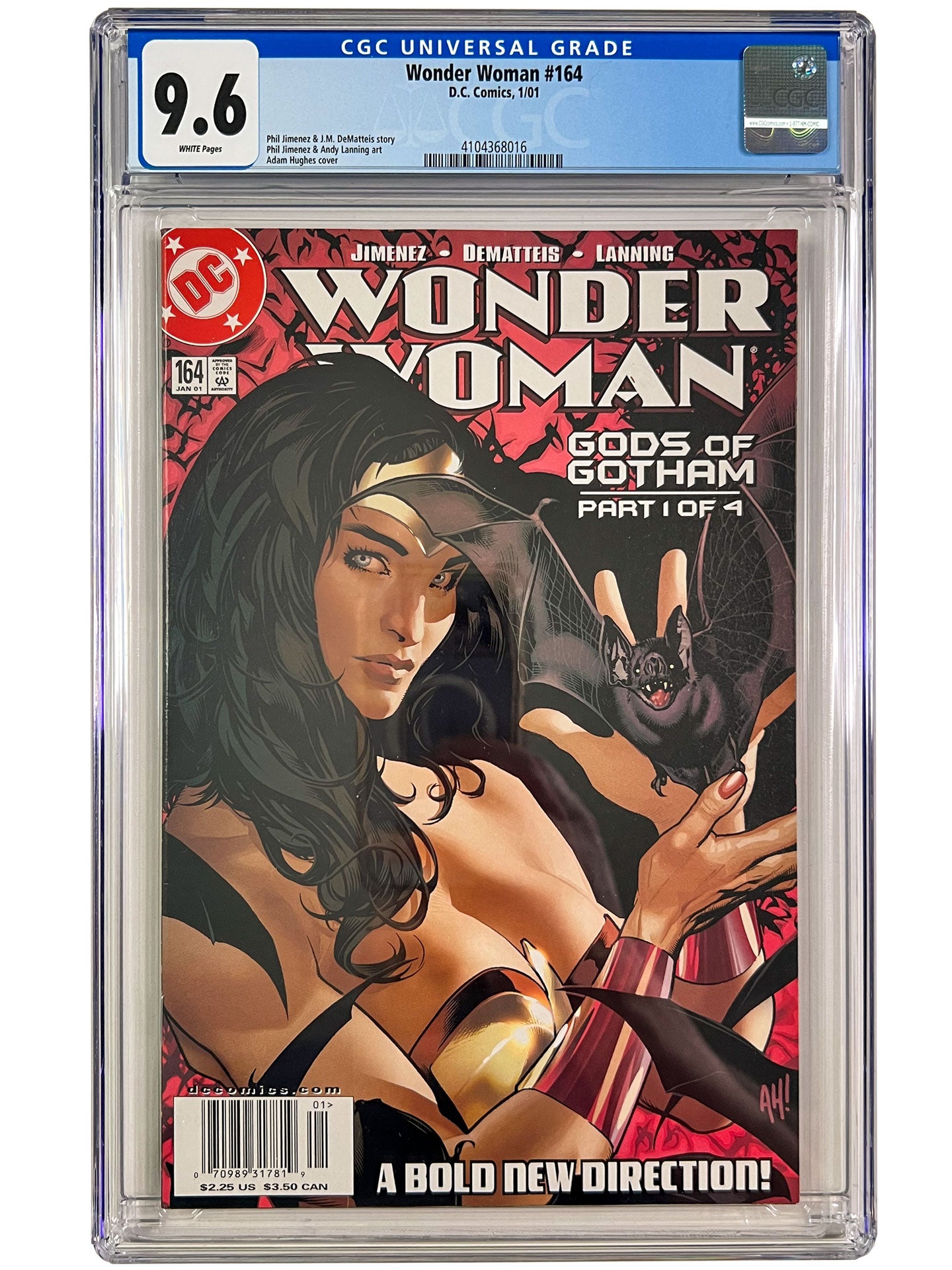 Wonder Woman #164 Adam Hughes NEWSSTAND Variant CGC 9.6 Highest Graded