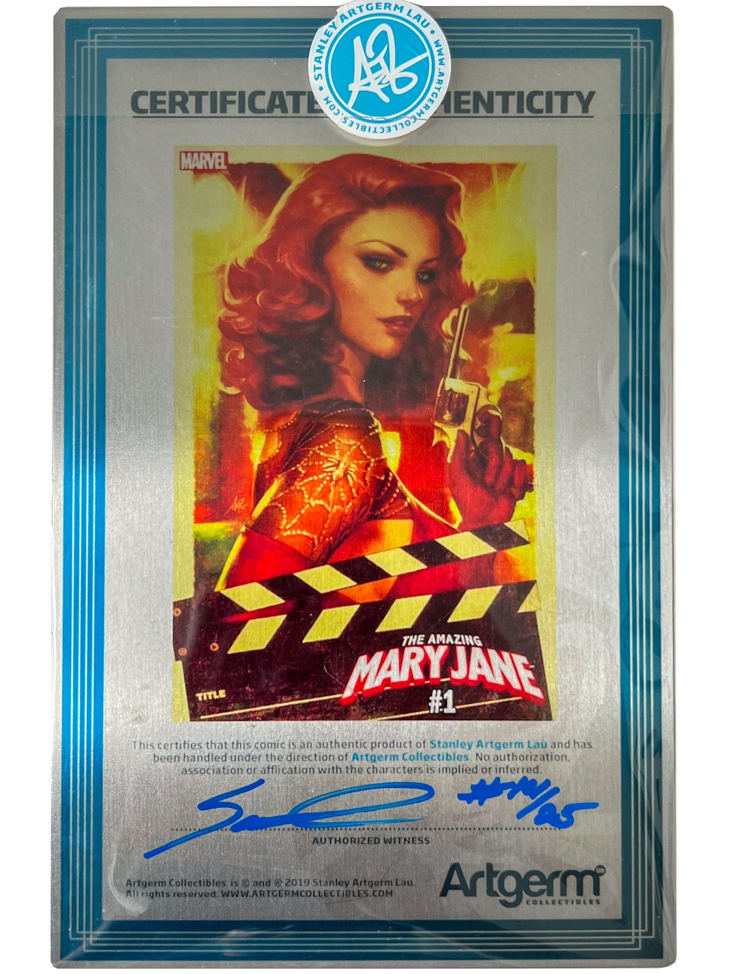 Amazing Mary Jane #1 Artgerm Variant Signed 14/25 w/Metal COA NM