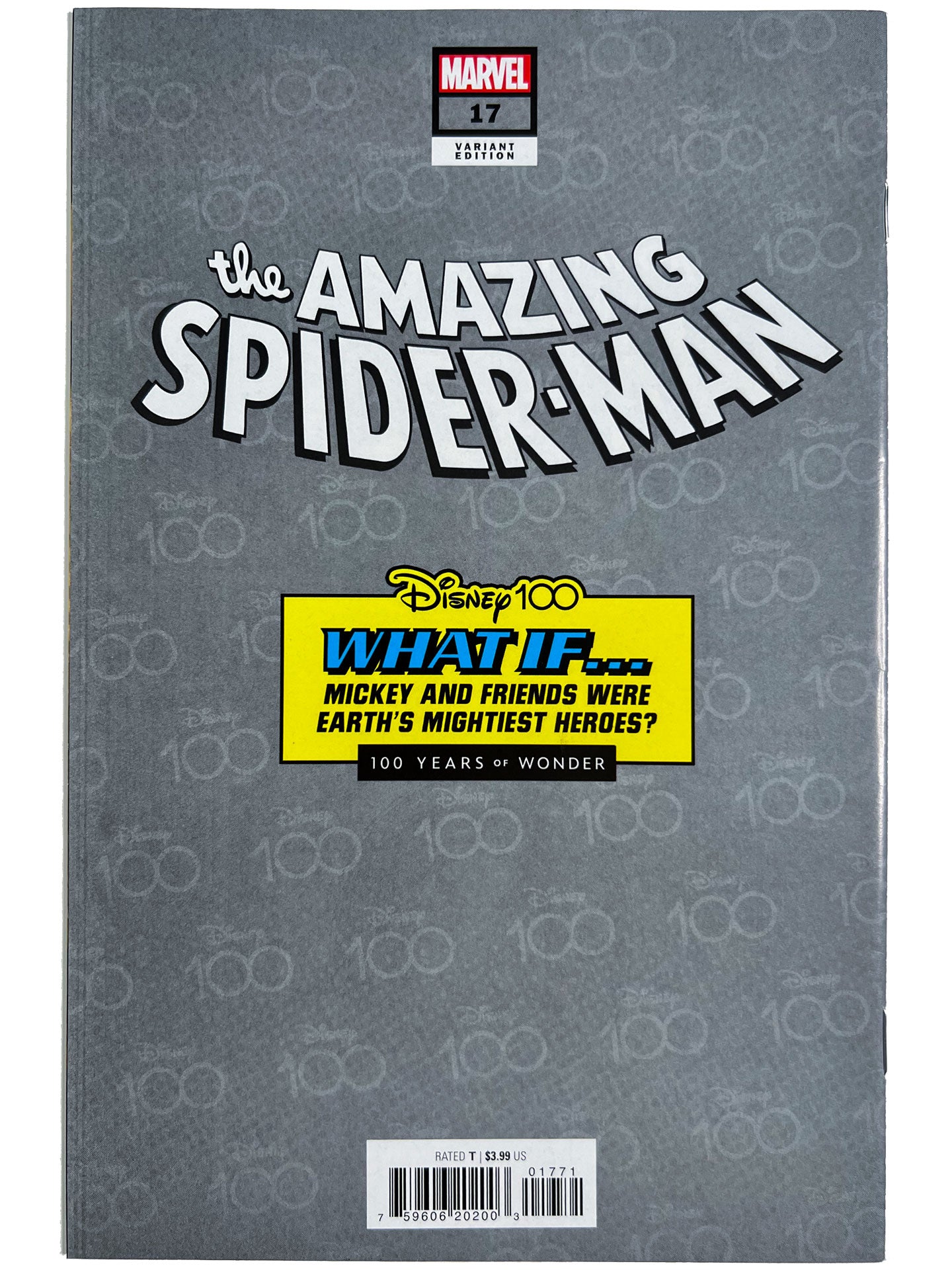 Amazing Spider-Man #17 Disney 1:100 B&W Variant Mickey Avengers Homage Set