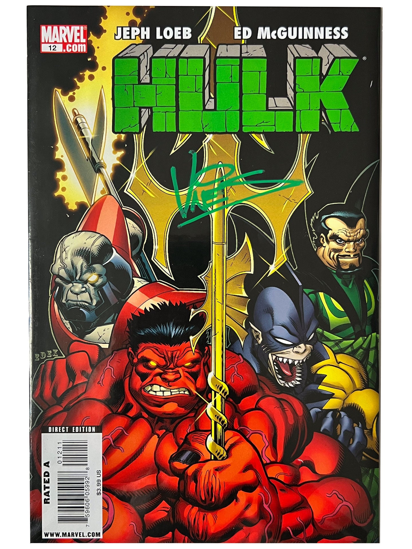 Hulk #12 Signed by Dexter Vines w/COA NM