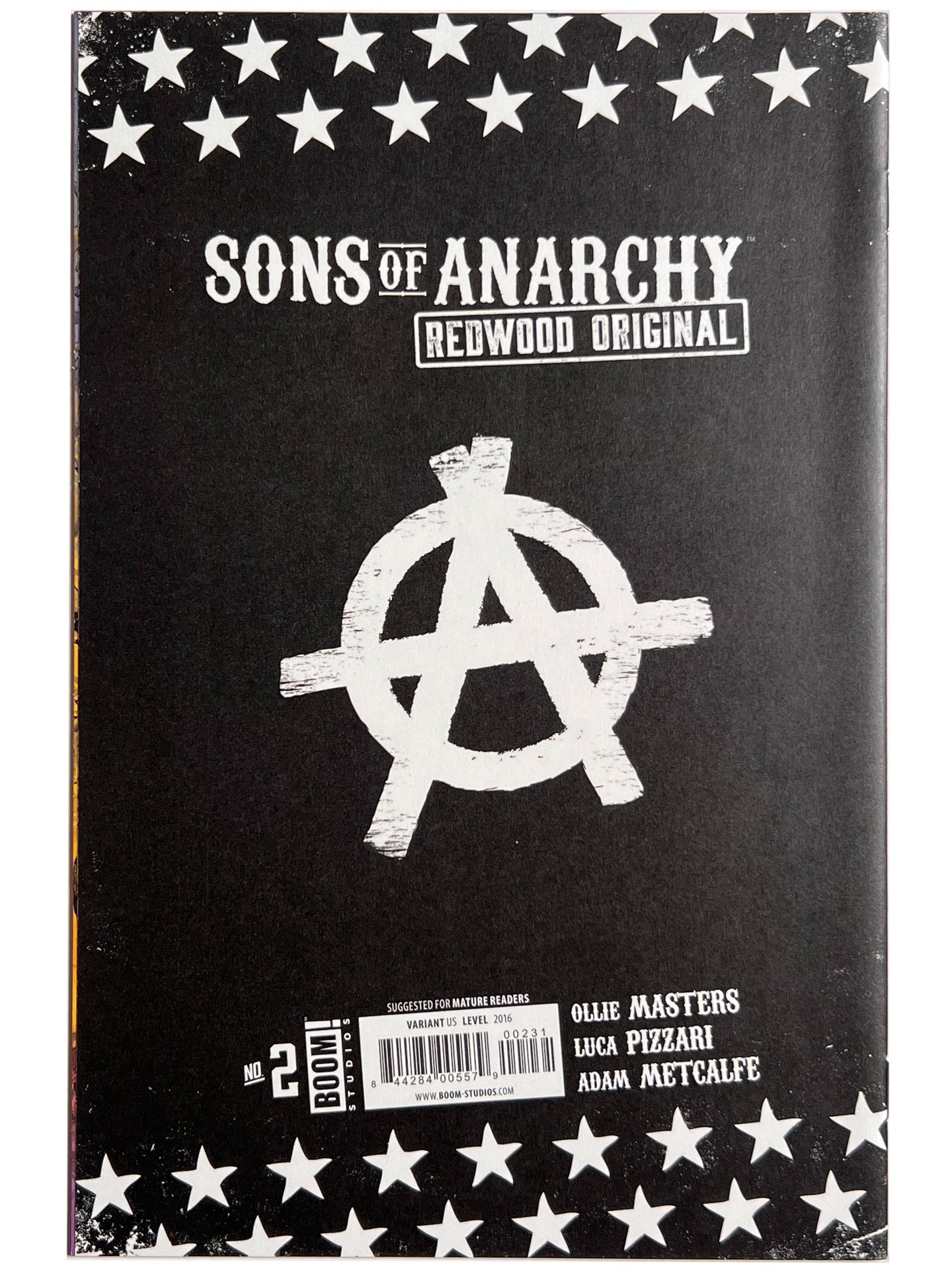 Sons of Anarchy #2 RARE Opie Tattoo Variant 2016 NM