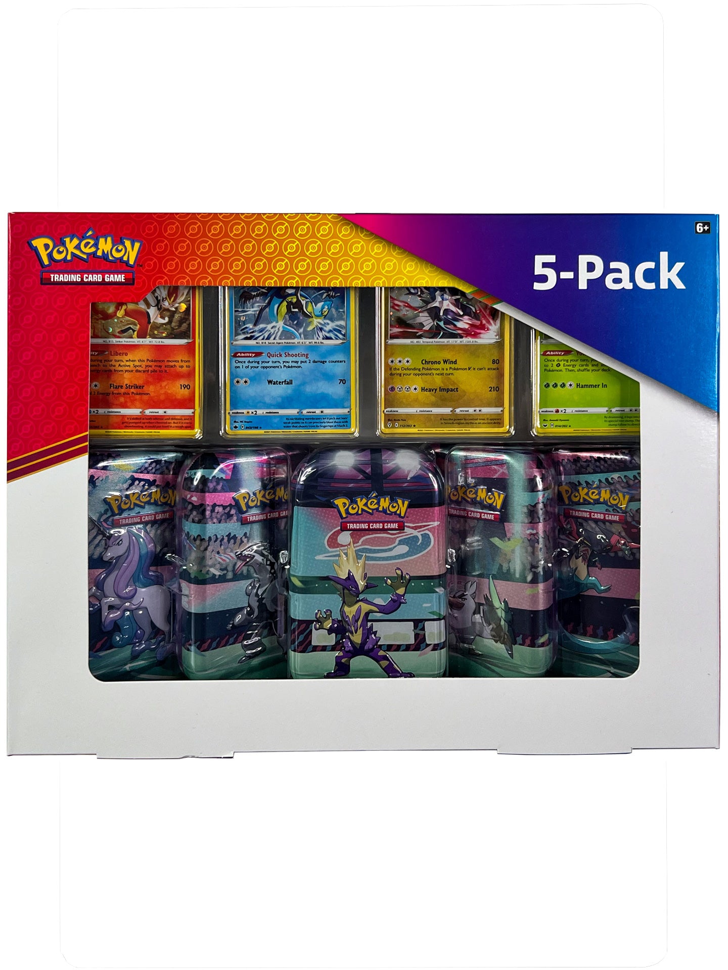 Pokemon TCG Galar Power Mini Tin 5-Pack Costco Bundle Exclusive + 4 Promo Cards