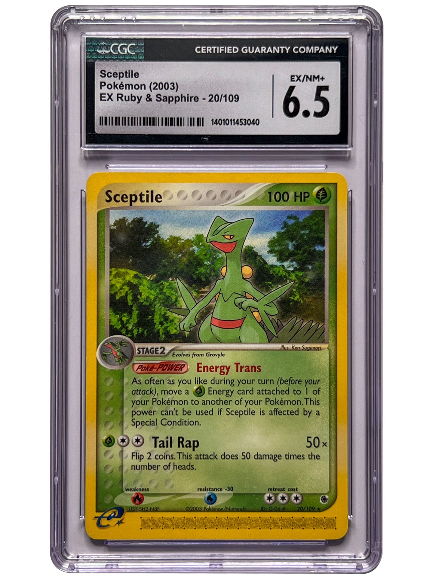 Pokemon Sceptile Ruby and Sapphire 2003 20/109 CGC 6.5 Chrizm Comics & Collectibles Pokemon Sceptile Ruby and Sapphire 2003 20/109 CGC 6.5 Chrizm Comics & Collectibles