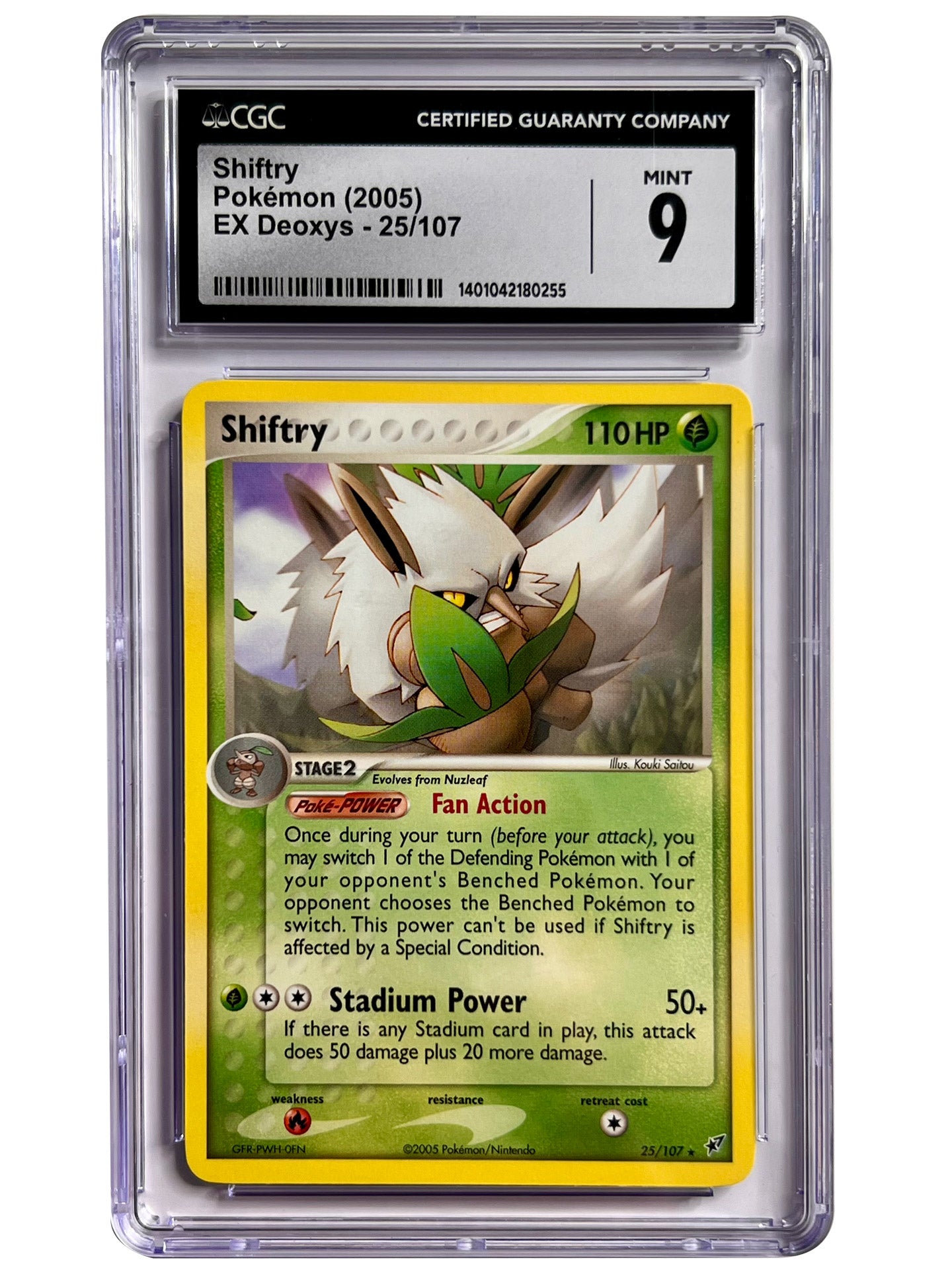 Shiftry CGC 9 EX Deoxys 25/107 2017 Pokemon Card Graded