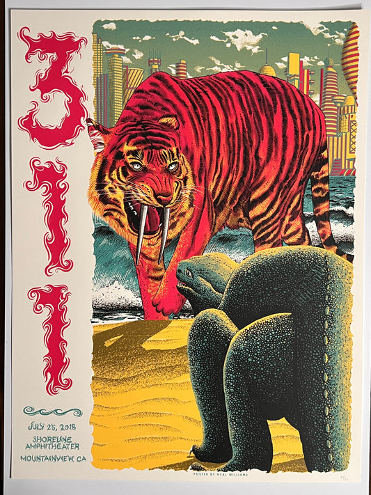 311 Mountain View, CA 2018 Shoreline Concert Poster by Neal Williams #84/211