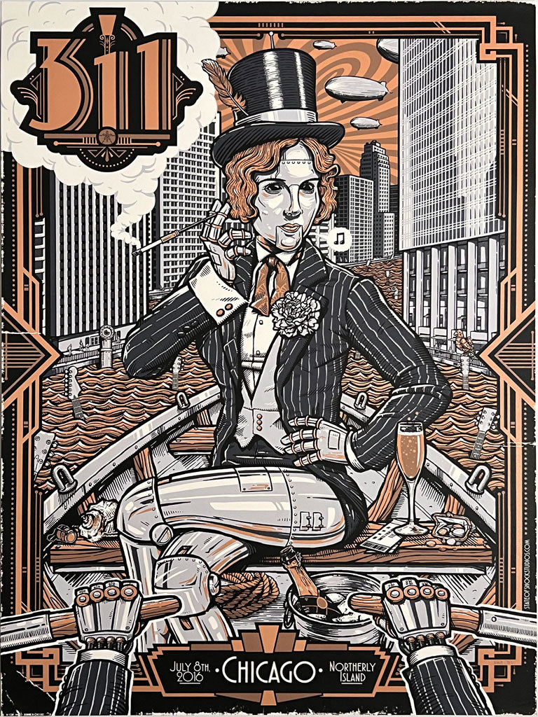 311 Chicago, IL 2016 Northerly Island Concert Poster by Darin Shock #178/211