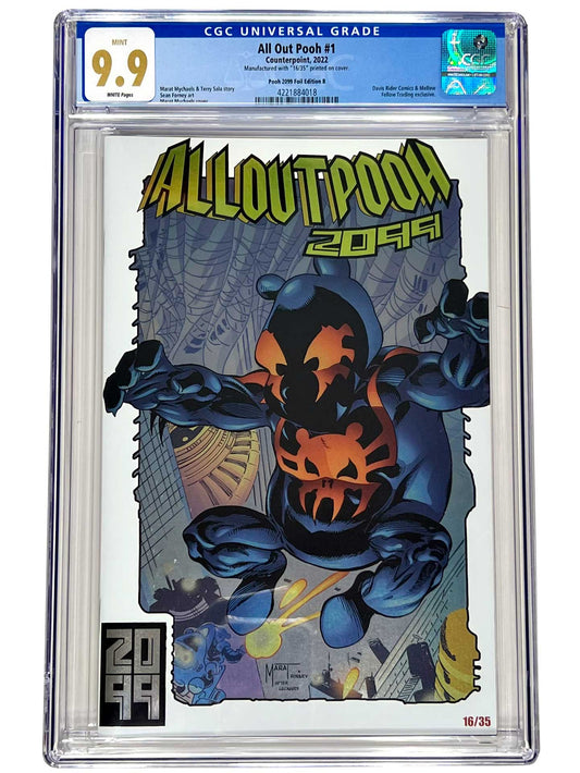 All Out Pooh #1 Pooh 2099 White Foil Variant CGC 9.9