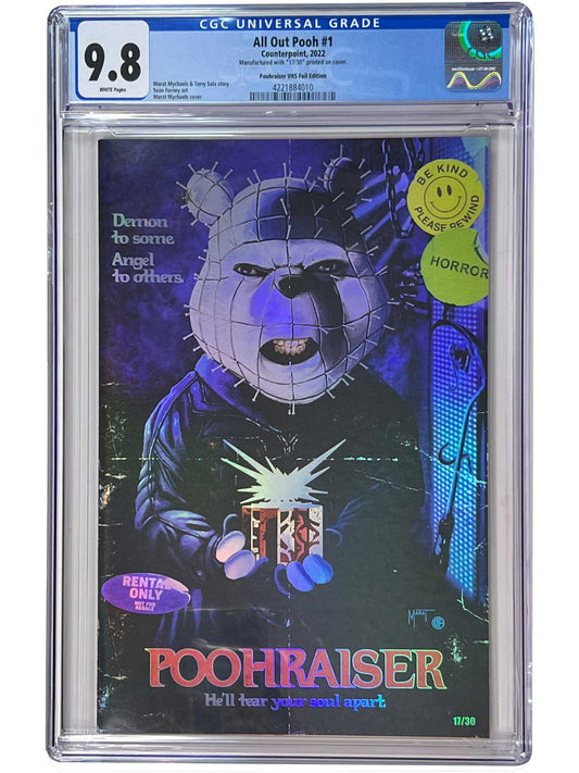 All Out Pooh #1 Poohraiser VHS Foil Variant CGC 9.8
