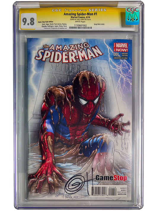 Amazing Spider-Man #1 GameStop Fade Edition CGC SS 9.8 Signed Greg Horn