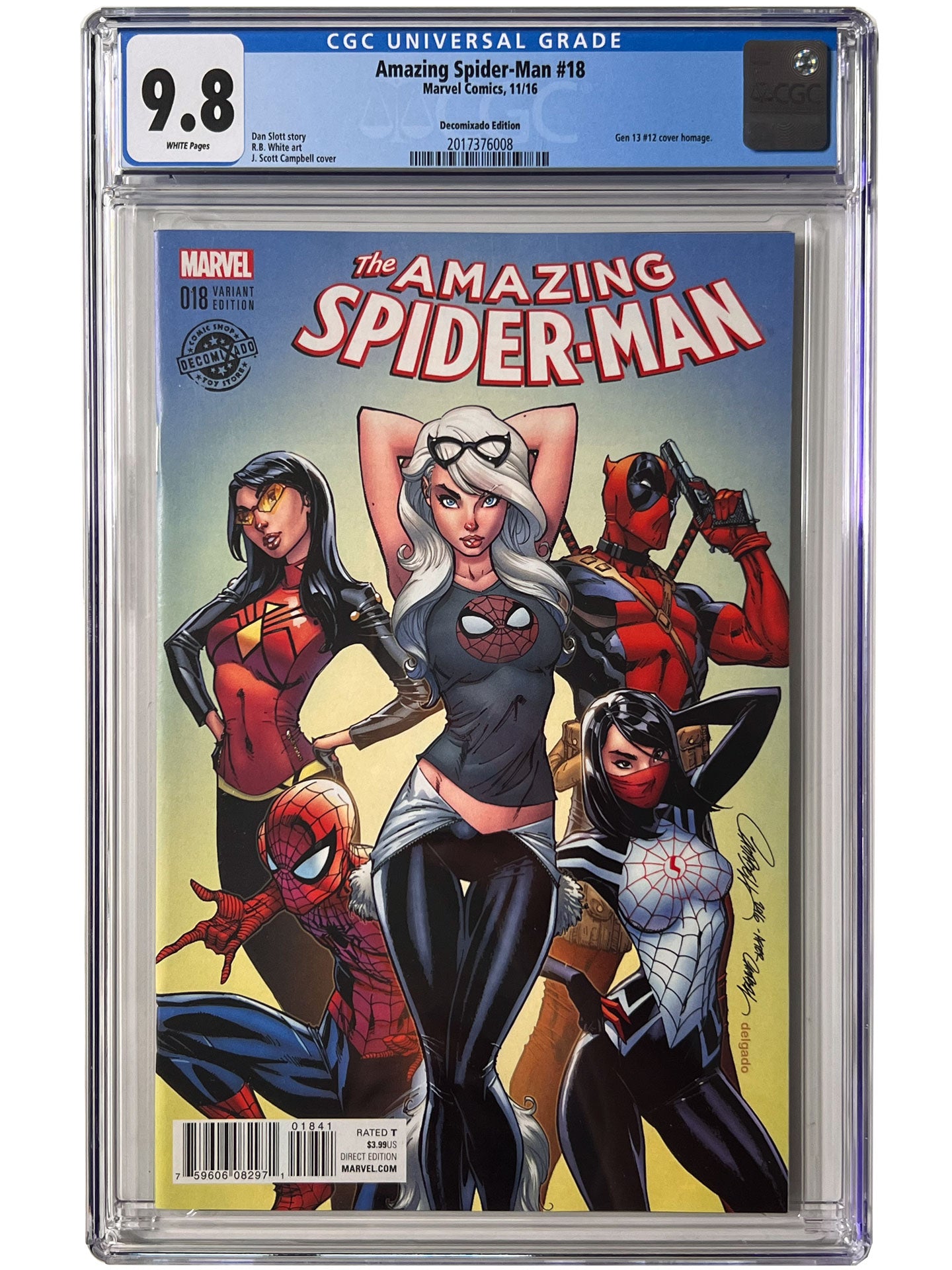 Amazing Spider-Man #18 Campbell Decomixado GEN 13 Homage Variant CGC 9.8