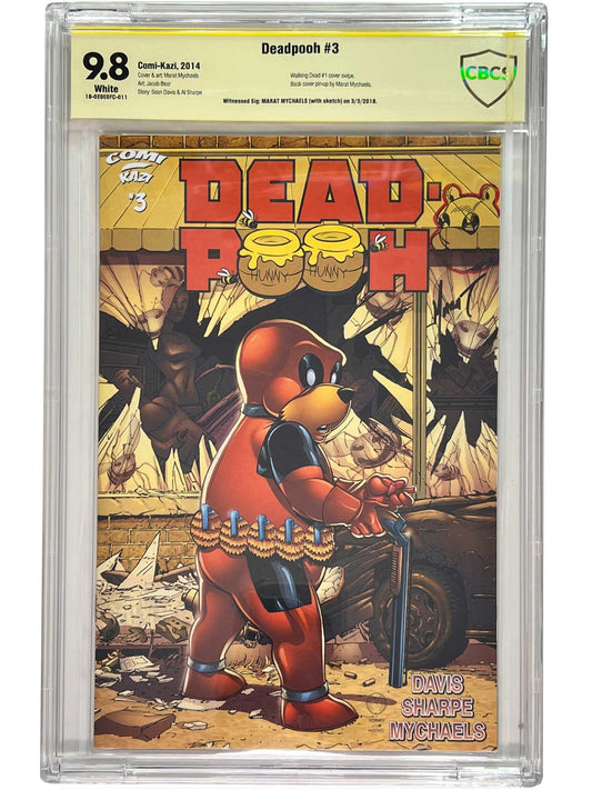 Dead-pooh #3 Walking Dead 1 Homage Signed and Remarked CBCS 9.8