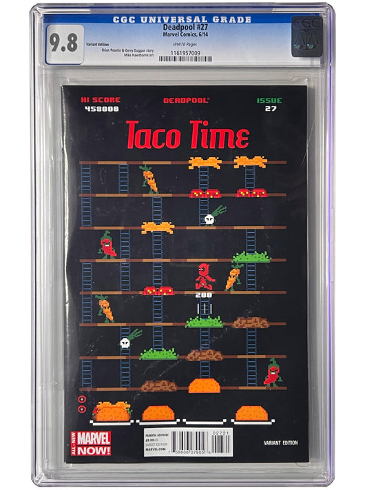 Deadpool #27 CGC 9.8 1:100 Original TACO TIME Matthew Waite Variant HTF Homage