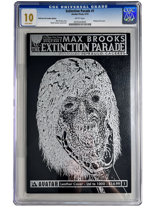 Extinction Parade #1 Platinum Foil Leather Edition CGC 10