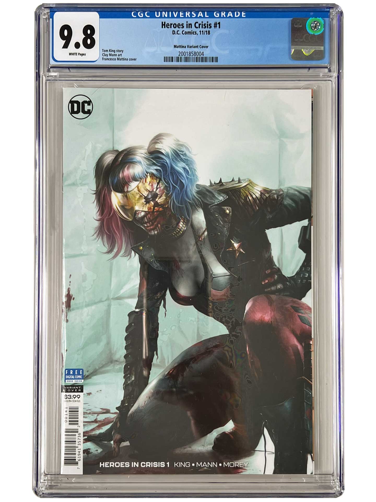 Heroes In Crisis #1 1:200 Mattina Variant Harley Quinn CGC 9.8 2018