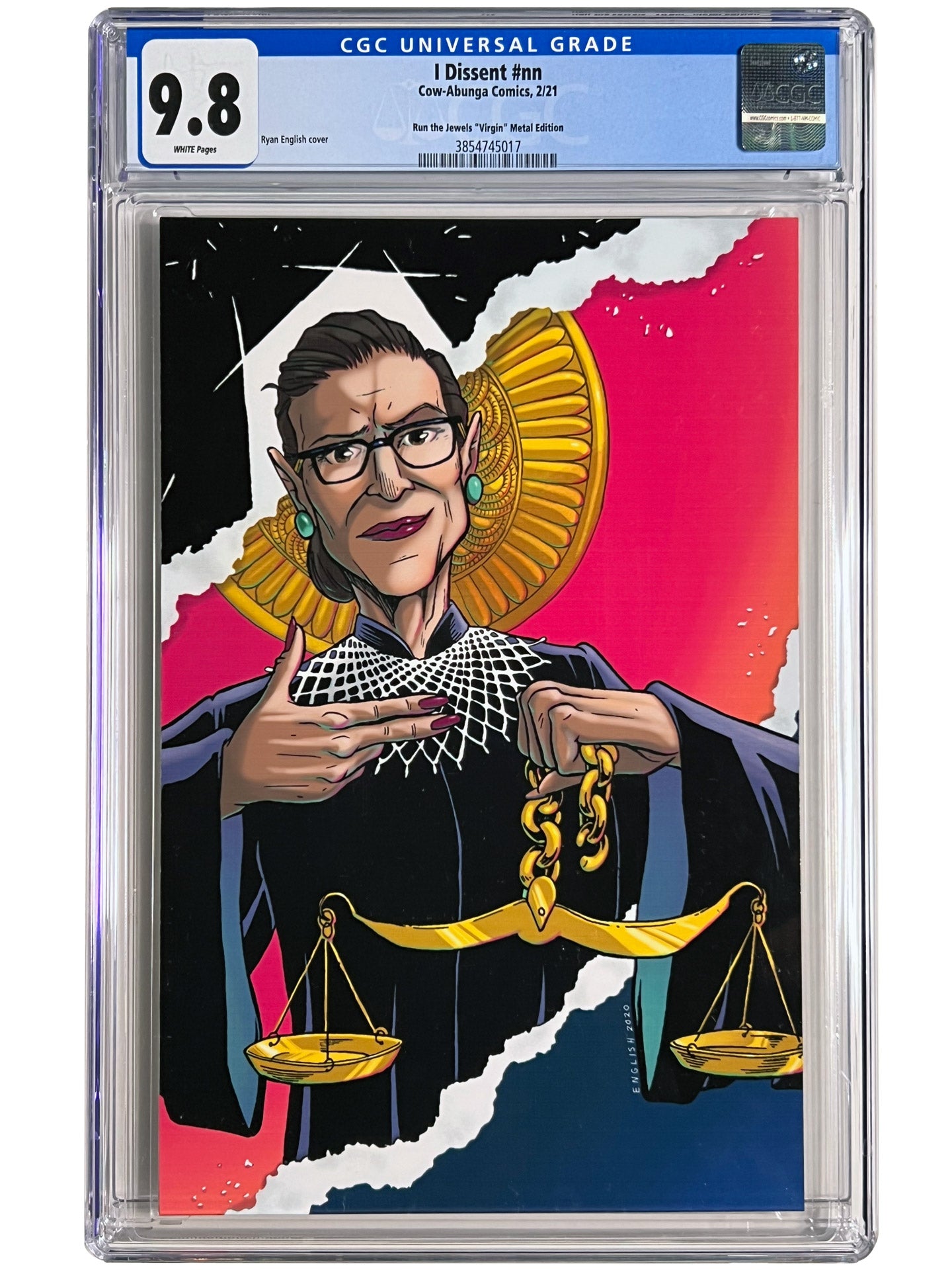 I Dissent CGC 9.8 Run the Jewels Virgin METAL Edition Ltd to 10 by Ryan English