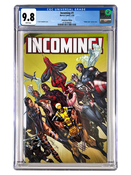 Incoming #1 J Scott Campbell Wraparound 1:100 Variant CGC 9.8