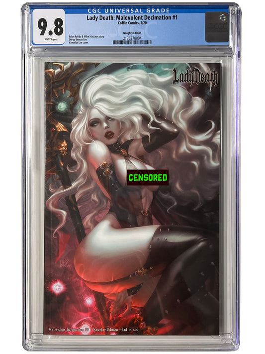 Lady Death Malevolent Decimation #1 Kendrick Lim Naughty Variant CGC 9.8