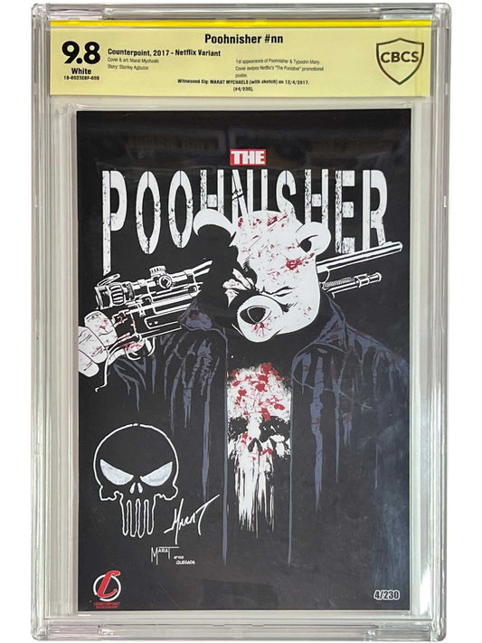 Poohnisher #nn Netflix Variant Signed & Remarked CBCS SS 9.8