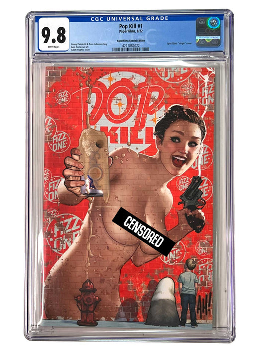 POP KILL #1 2nd Print Adam Hughes Spot Gloss Variant with COA by PaperFilms