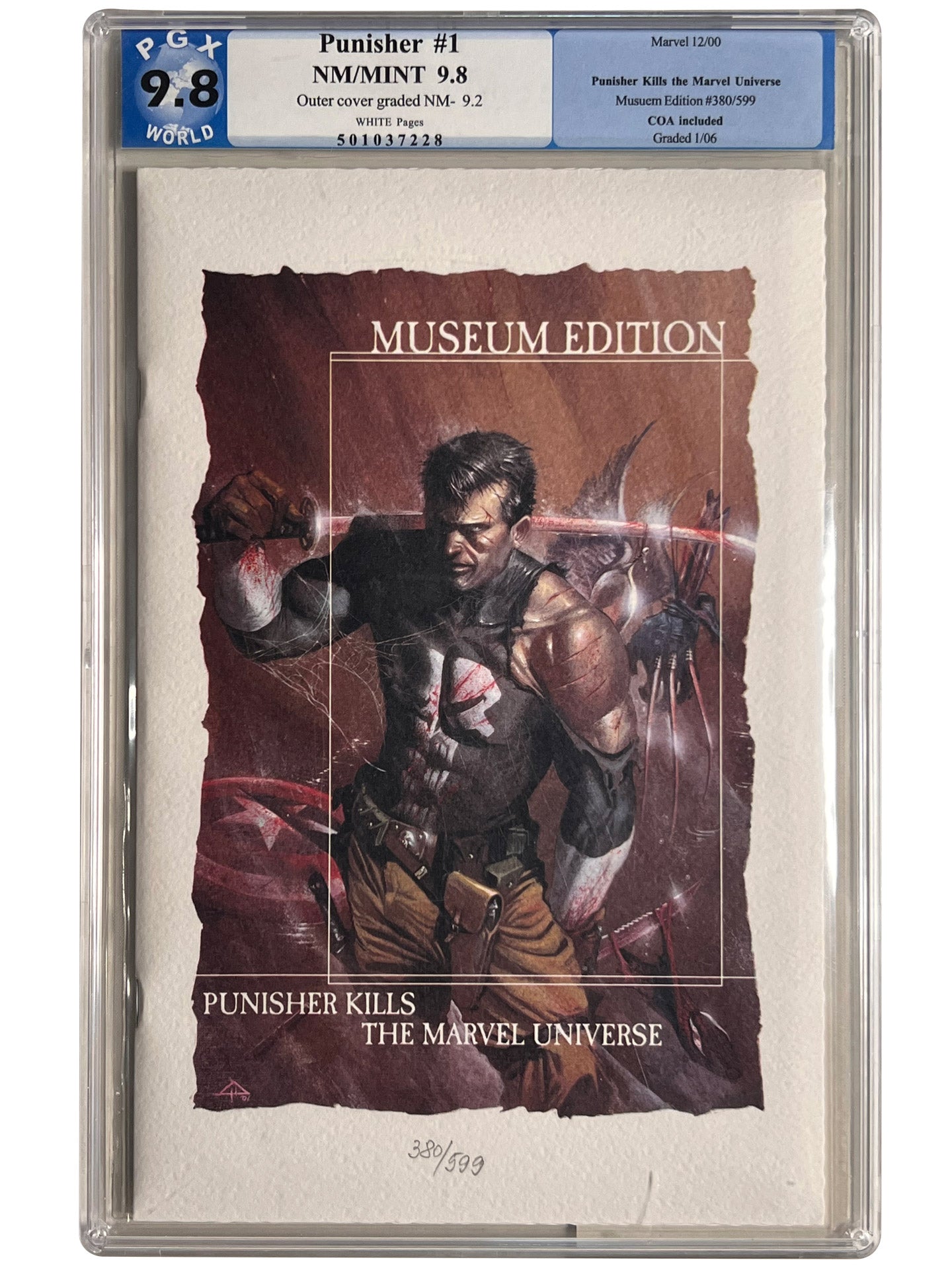 Punisher Kills the Marvel Universe #1 PGX 9.8 Museum Edition Dell'Otto German