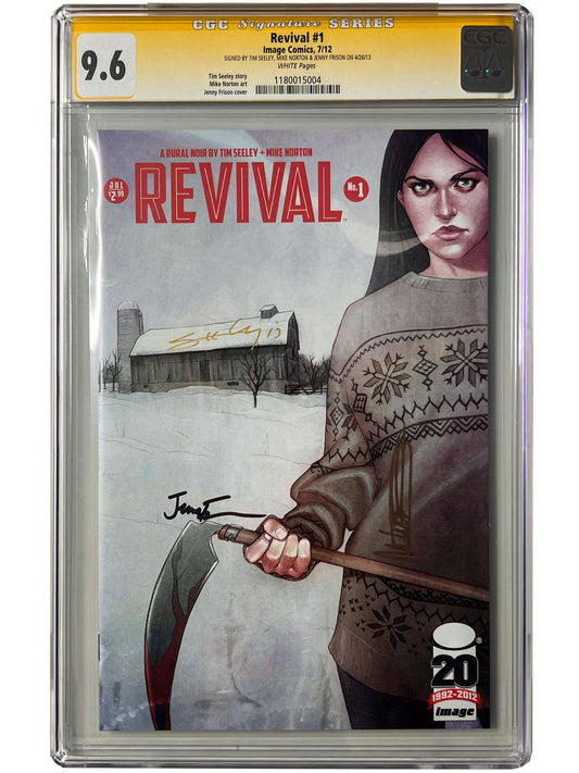 Revival #1 Jenny Frison CGC SS 9.6 Triple Signed