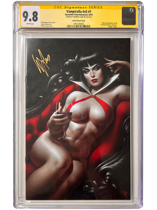 Vampirella #1 Warren Louw Virgin Variant Signed Louw CGC SS 9.8