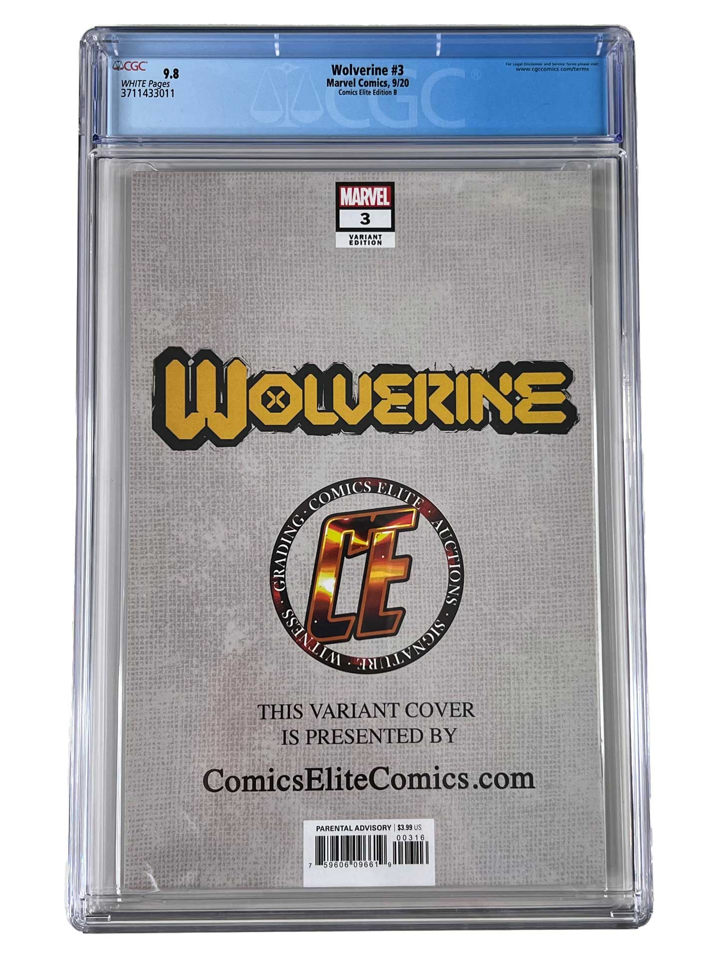 Wolverine 3 Virgin Variant by Adi Granov CGC 9.8