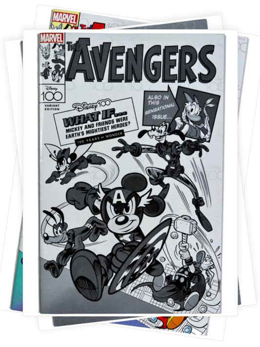 Amazing Spider-Man #17 Disney 1:100 B&W Variant Mickey Avengers Homage Set