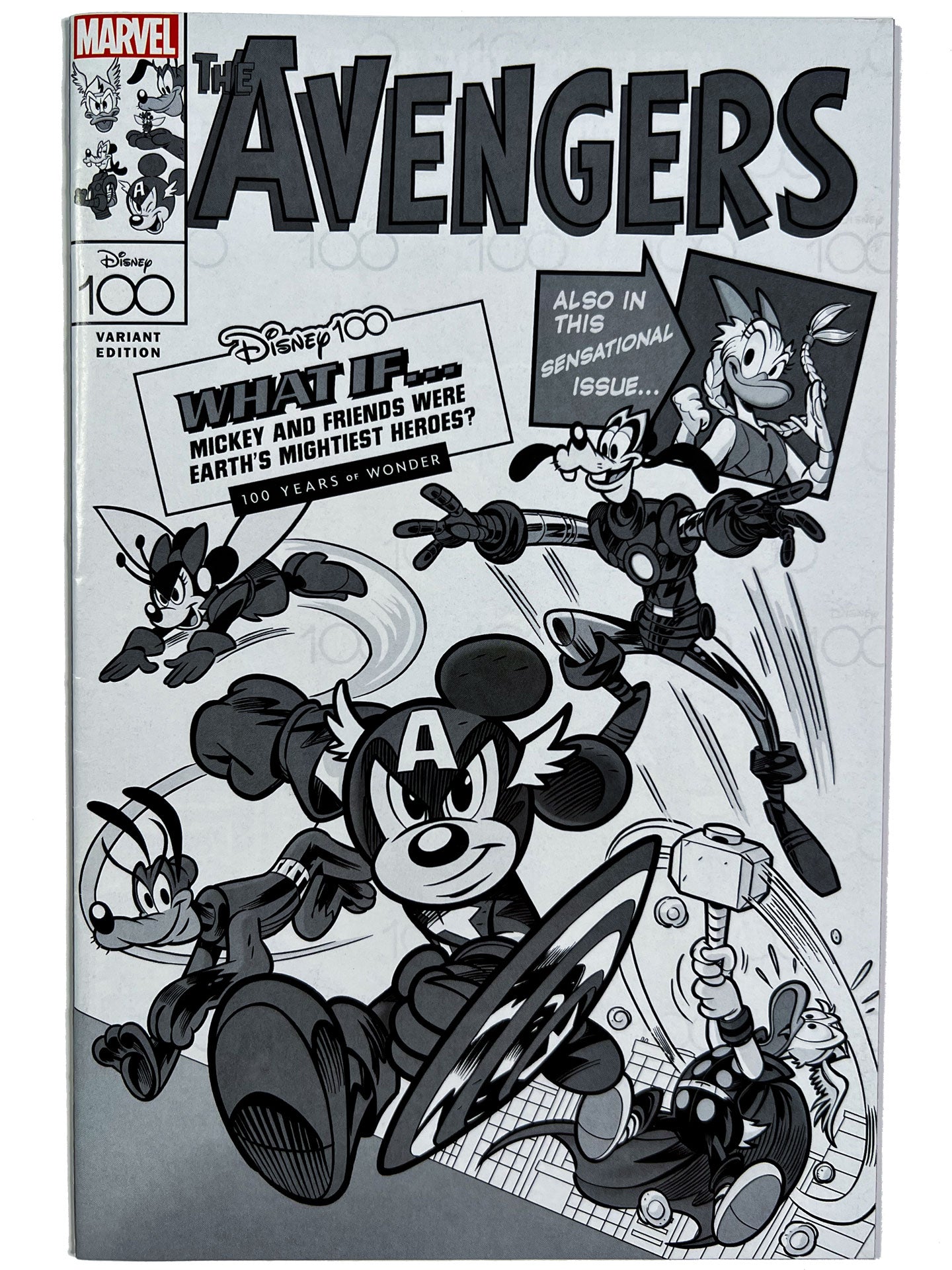 Amazing Spider-Man #17 Disney 1:100 B&W Variant Mickey Avengers Homage Set