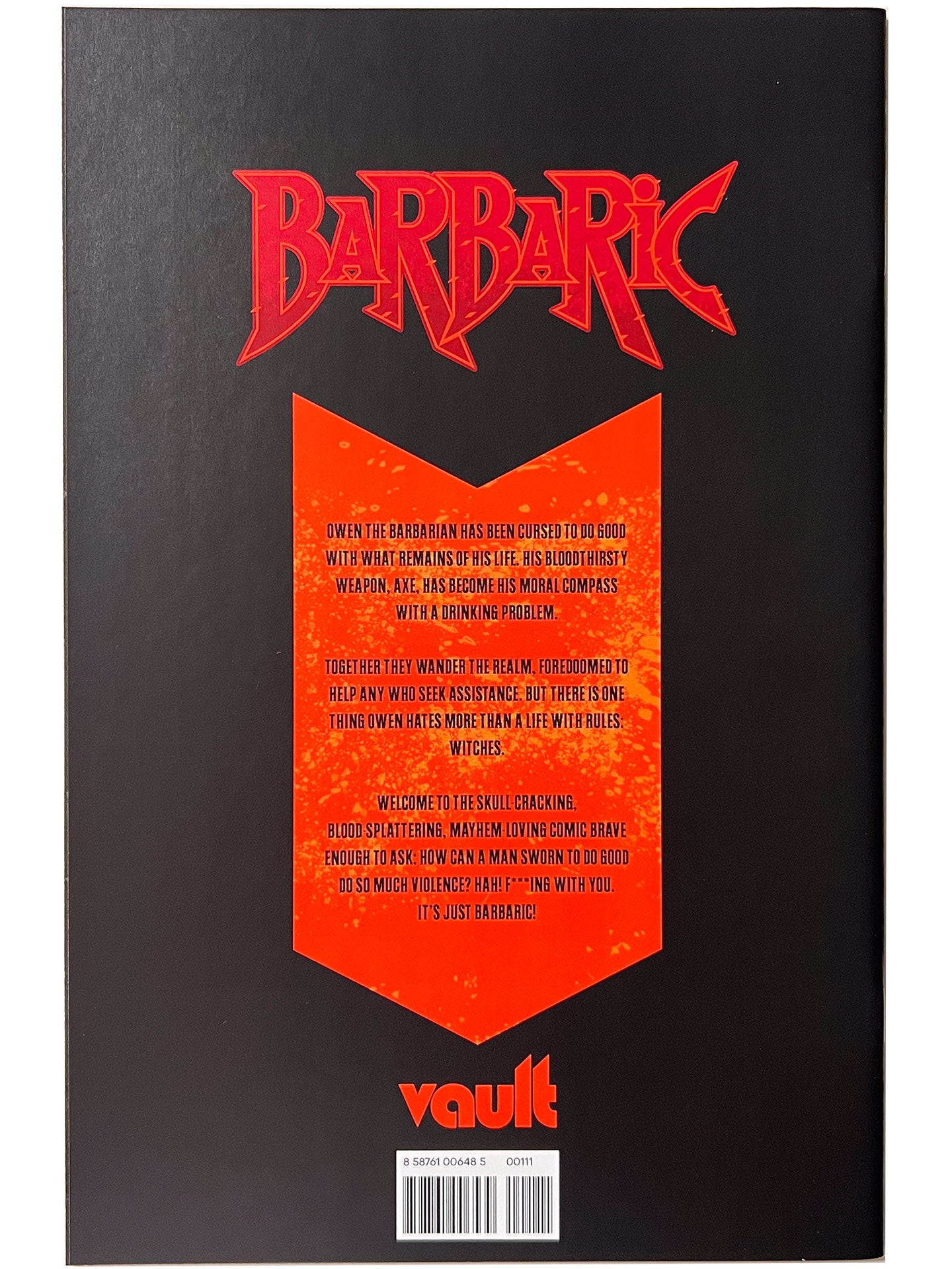 Barbaric #1 Cover A Vault Comics NM