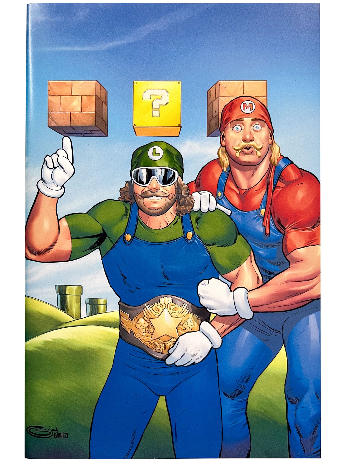 Faro's Lounge Mario Bros Cosplay Variant w/Hulk Hogan & Macho Man NM+