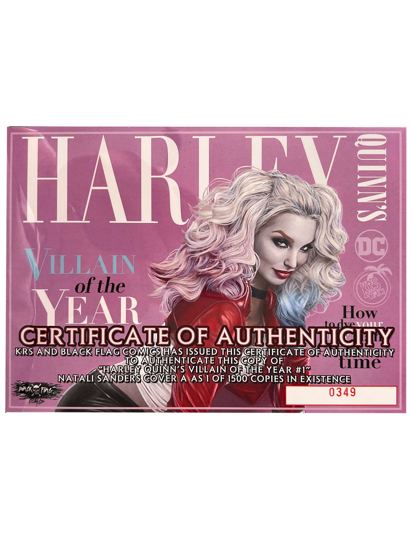 Harley Quinn's Villain of the Year #1 Sanders Magazine Variant 2019 NM