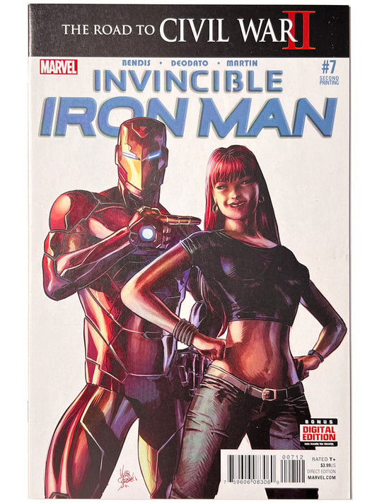 Invincible Iron Man #7 2nd Print 1st Cameo Riri Williams 2016 NM