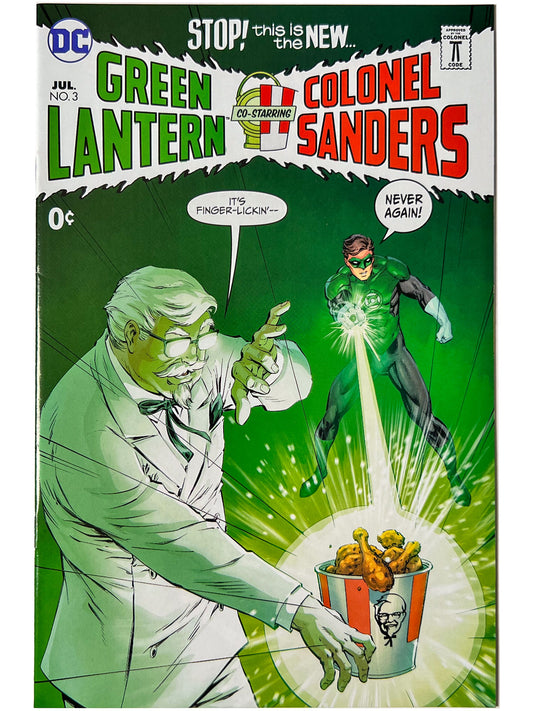 KFC #3 Across the Universe SDCC Green Lantern Colonel Sanders Homage Variant 2017 NM