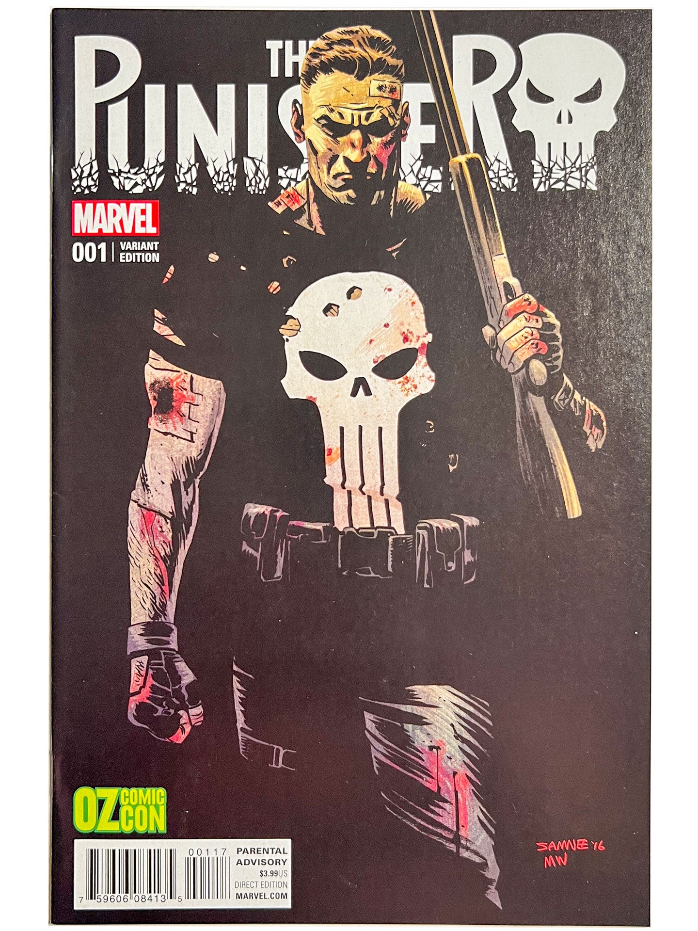 Punisher #1 Oz Con Australia Chris Samnee Variant NM HTF