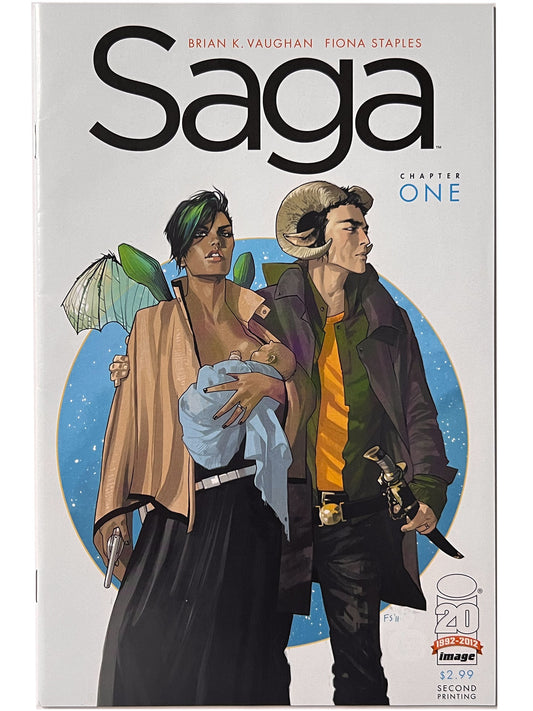 Saga #1 2nd Print NM Fiona Staples Brian K Vaughn 1st Apps