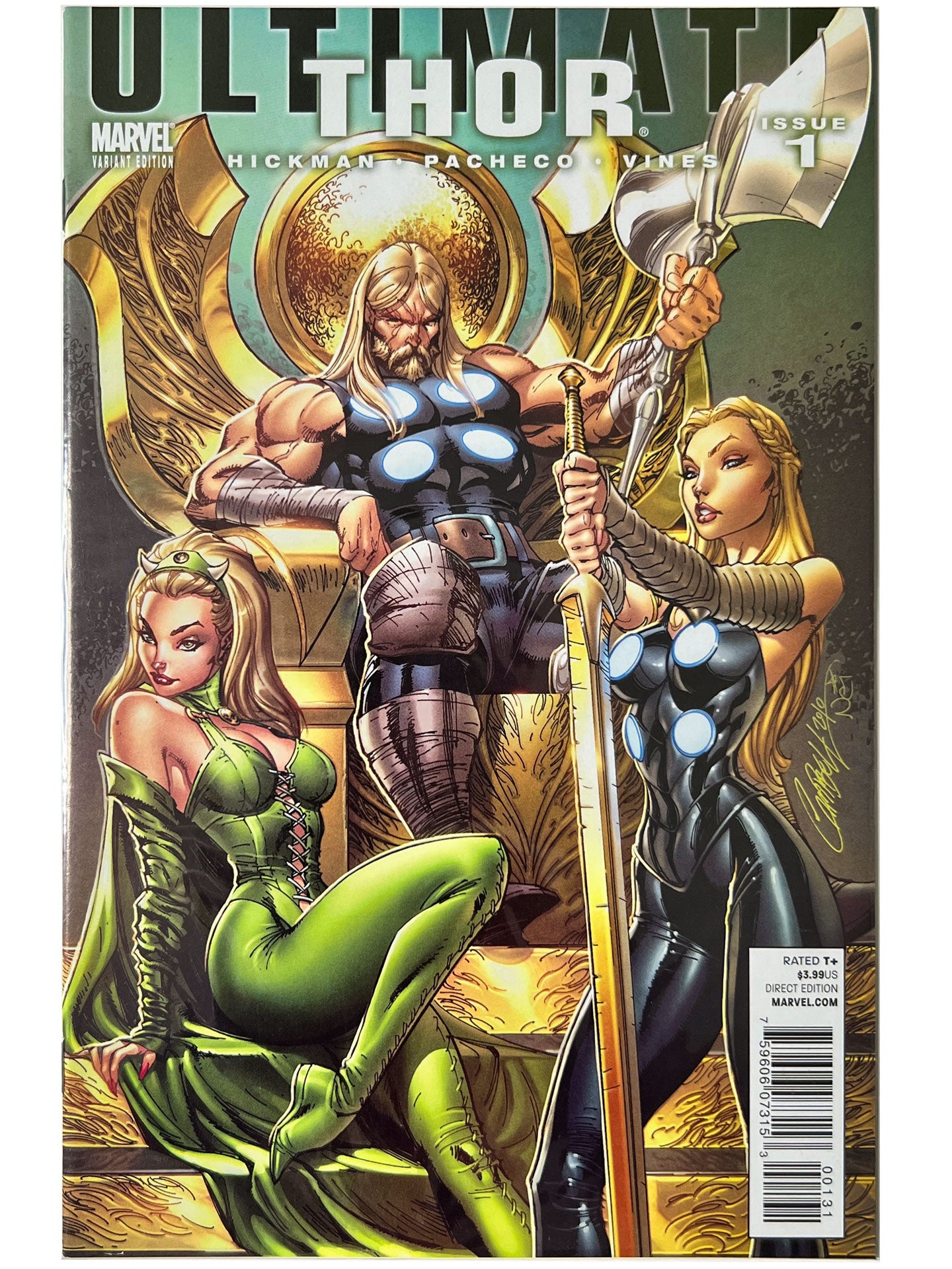 Ultimate Thor #1 1:50 J Scott Campbell Variant 2010 NM