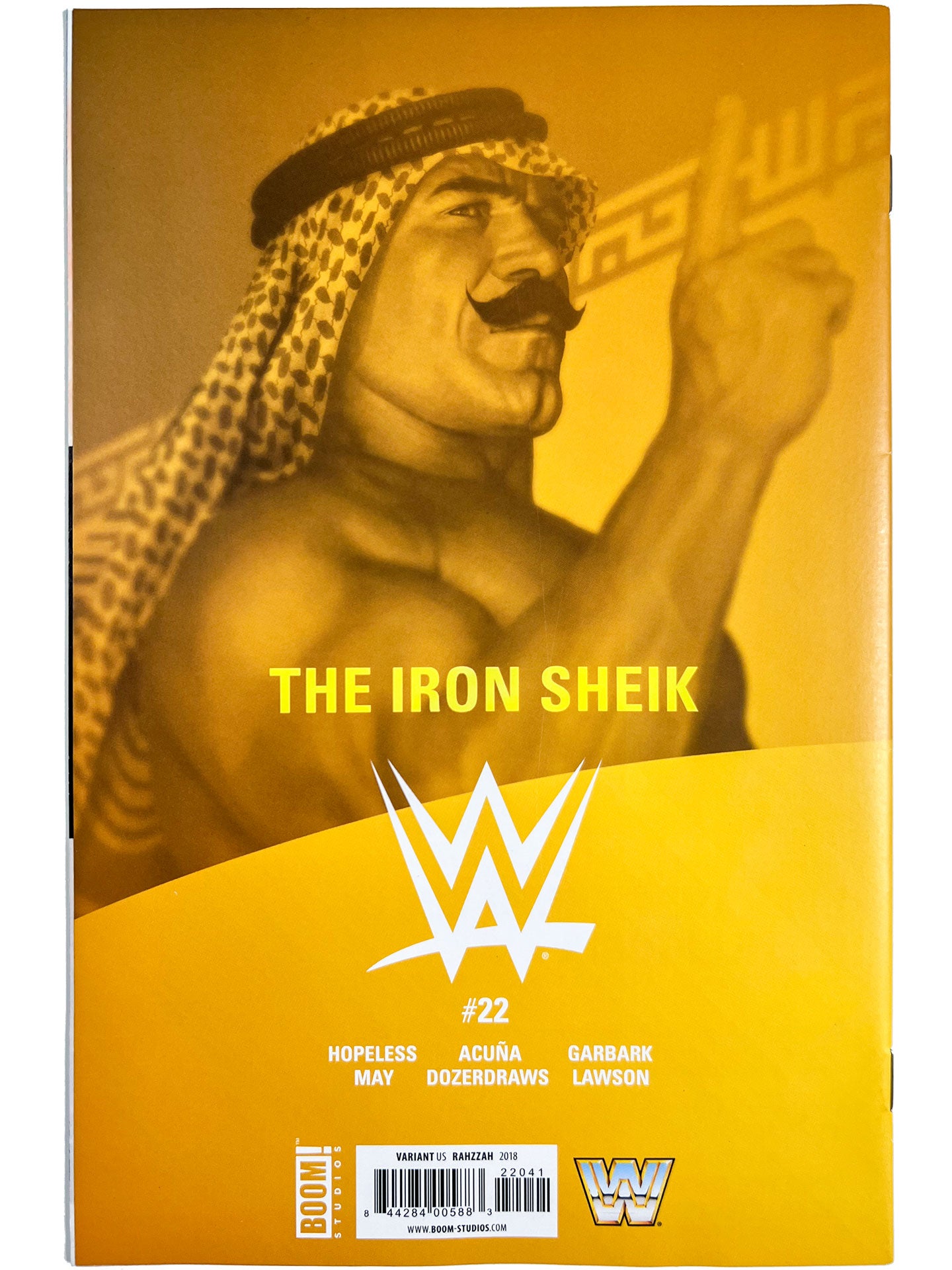 WWE #22 Iron Sheik Virgin 1:15 Rahzzah Variant Boom! Studios 2016 WWF