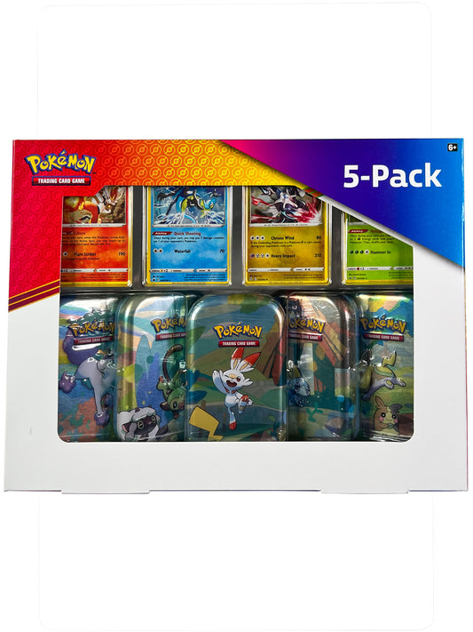 Pokemon TCG Galar Pals Mini Tin 5-Pack Costco Bundle Exclusive + 4 Promo Cards