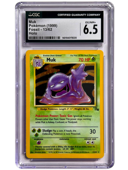 Muk 13/62 Holo CGC 6.5 1st Edition Fossil Pokemon 1999