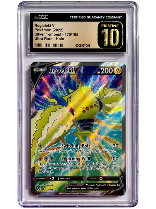 Regieleki V Full Art CGC PRISTINE 10 Silver Tempest Ultra Rare Holo 175/195 Pokemon